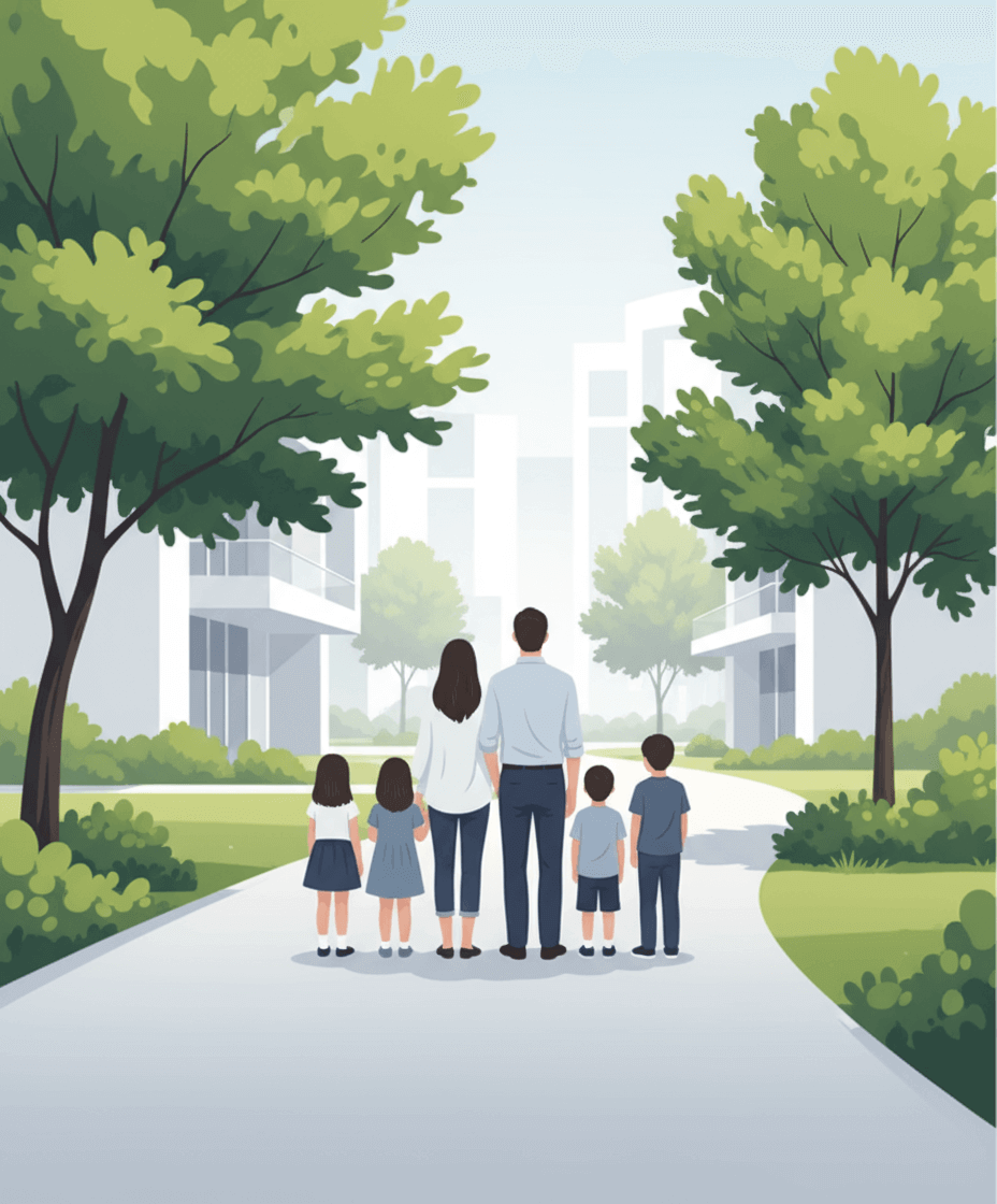 Happy family in SVF Bella Vista Flats